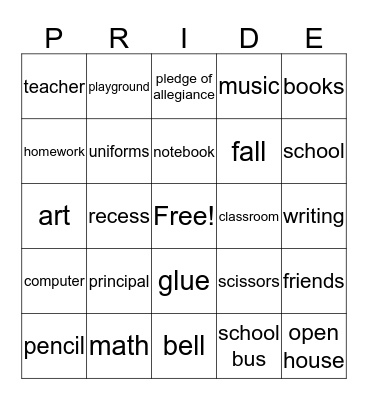 PBS Bingo Card Bingo Card