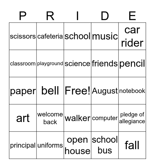 PBS Bingo Card Bingo Card