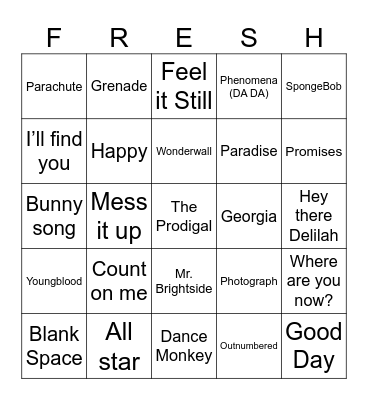 FRESH CONFERENCE Bingo Card