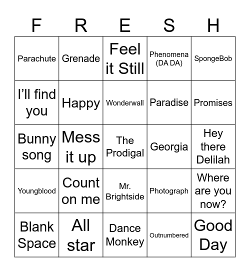 FRESH CONFERENCE Bingo Card