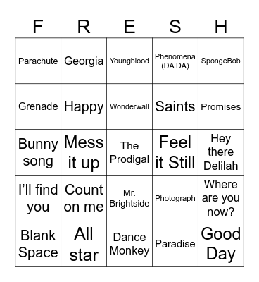 FRESH CONFERENCE Bingo Card