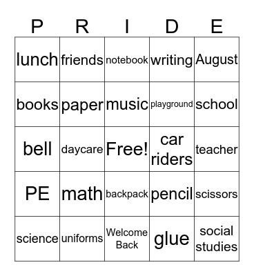 PBS Bingo Card Bingo Card