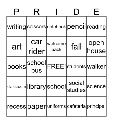 PBS Bingo Card Bingo Card