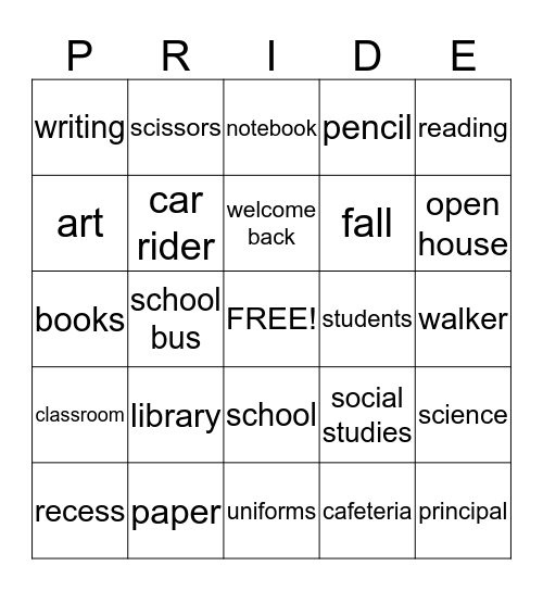 PBS Bingo Card Bingo Card