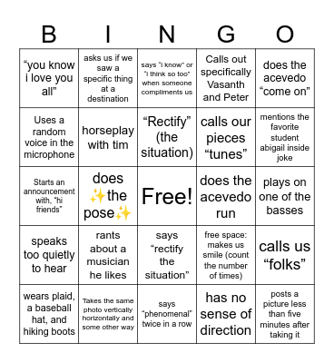 Bingovedo Bingo Card
