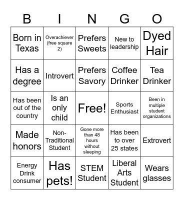 TSS Bingo Card