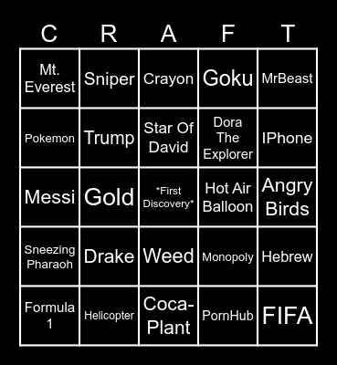 infinite Bingo Card