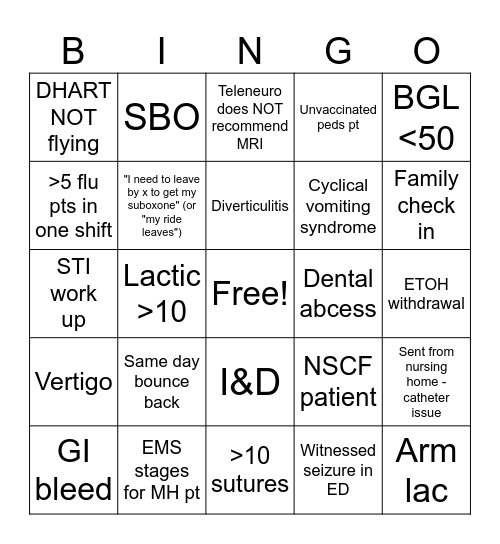 March Bingo Card