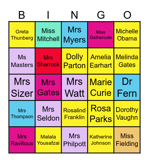 International Woman's Day Bingo! Bingo Card