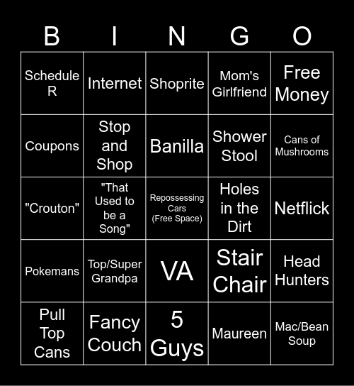 MOD Bingo Card