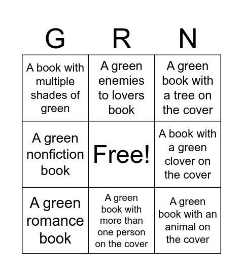 Green Bingo Card