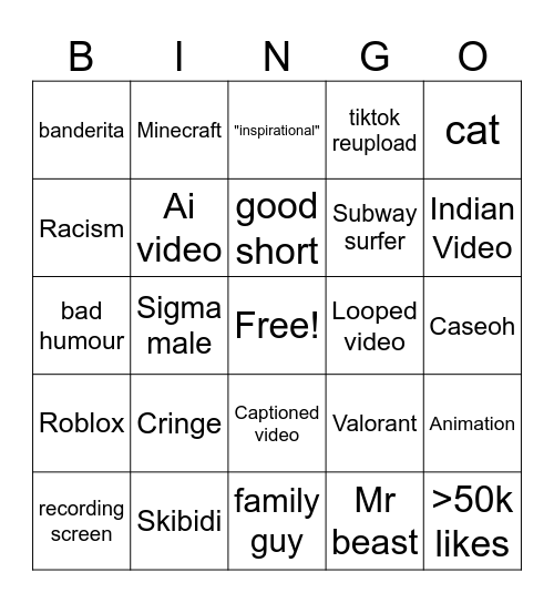 BINGO Card