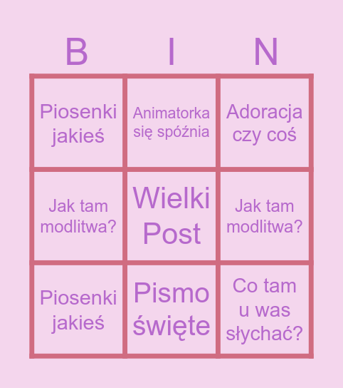 MlekoVita Bingo Card