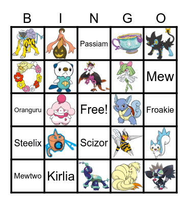 POKEMON BINGO Card