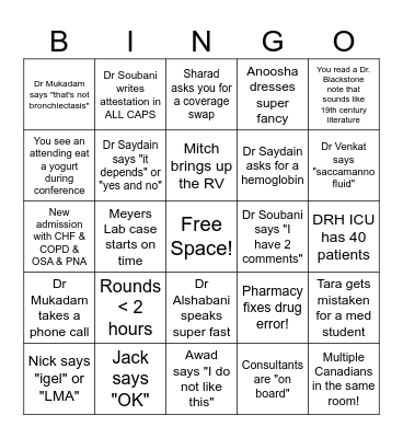 PCCM Bingo 2024 Bingo Card