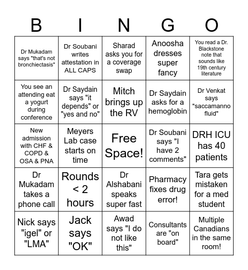 PCCM Bingo 2024 Bingo Card