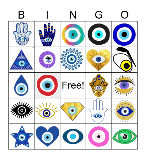 EVIL EYE Bingo Card