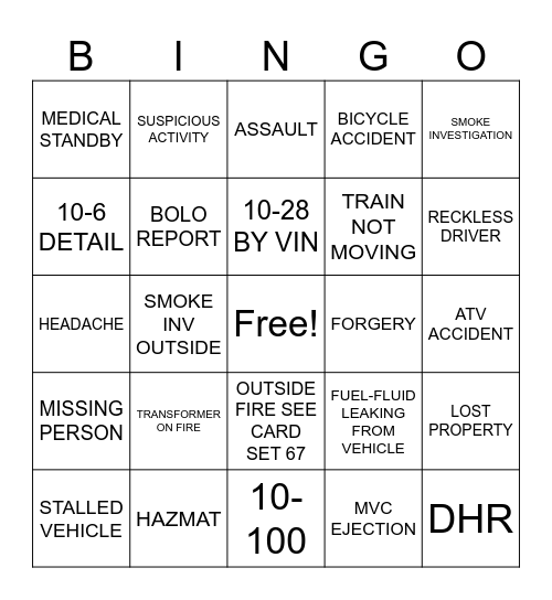 ANGIE Bingo Card