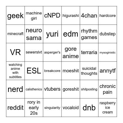 pls be my friend Bingo Card