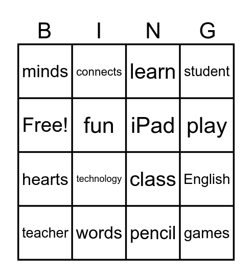 English Week 2024 Bingo Card