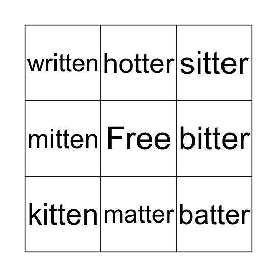 Twins Bingo Card