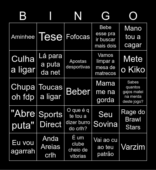 Caxi Bingo Card