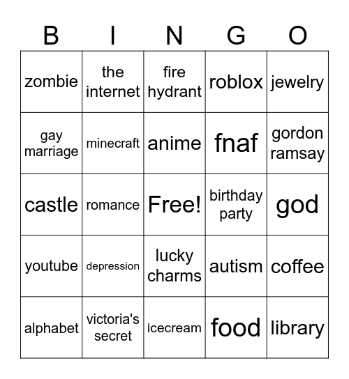 infinite craft bingo Card