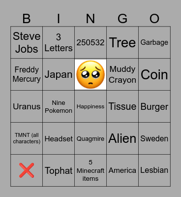 Infinite Craft Bingo Card