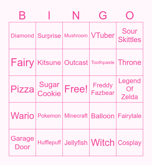 Kake's Infinate Craft Bingo Card