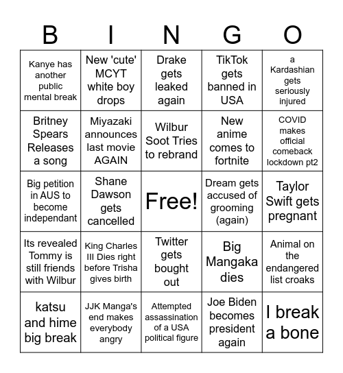 2024 BINGO Card