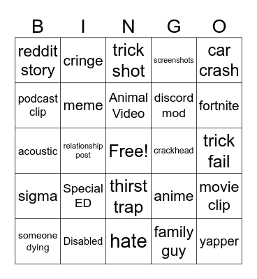 coonie loonie toonies Bingo Card