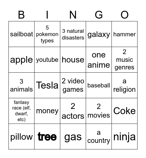 Infinite craft Bingo Card