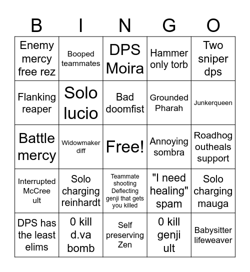 OverWhelmingly Negative 2 Bingo Card