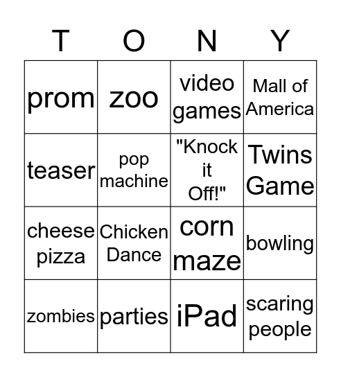Bingo Card