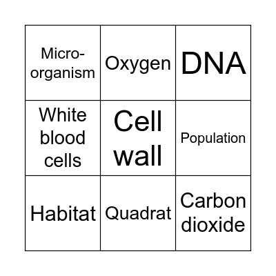 Survival Bingo Card
