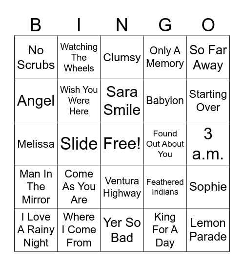 LMB 3/3 Bingo Card