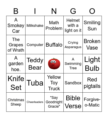 Veggie Tales Bingo, Part 1 Bingo Card
