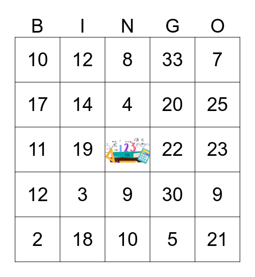 Bingo Dos Logaritmos Bingo Card