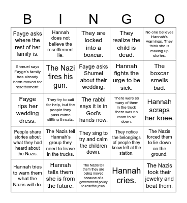 Chapters 9 & 10 Bingo Card