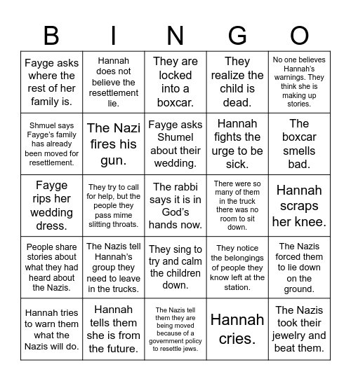 Chapters 9 & 10 Bingo Card