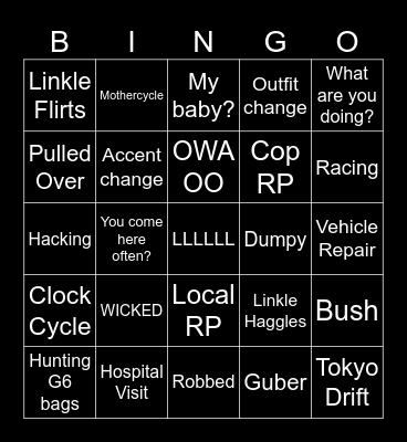 Link GTA RP Bingo Card Bingo Card