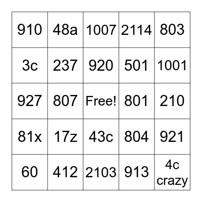 Larsen bingo 2024 Bingo Card