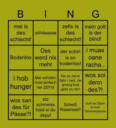Tölzer Löwen Bingo  Special Jakä-Editiok Bingo Card