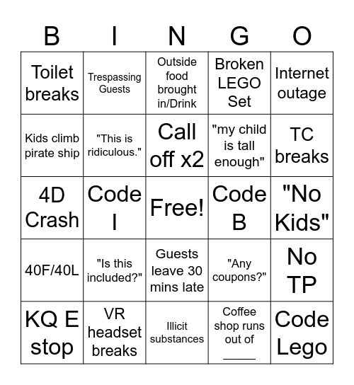 2024 Death Week Bingo Card