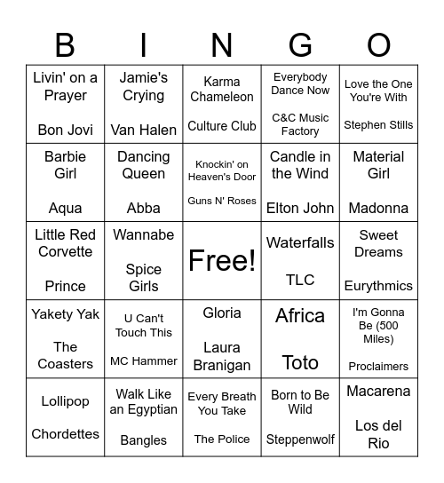 GOOD MIX 2 Bingo Card
