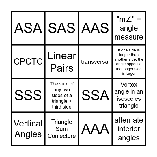 Unit 2 Test Review Connect 4! Bingo Card