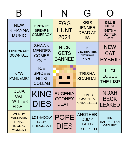 2024 BINGO LIST Bingo Card