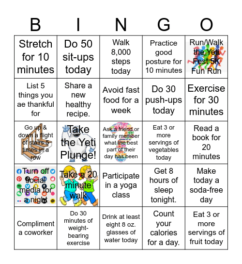 March 2024 Staff BWELL Board Bingo Card