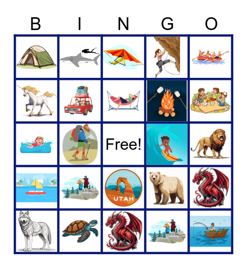 Adventure Bingo Card