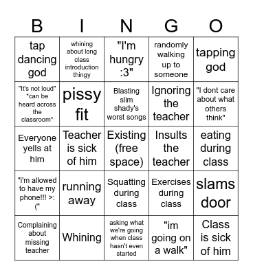 Special Forces Bingo Card